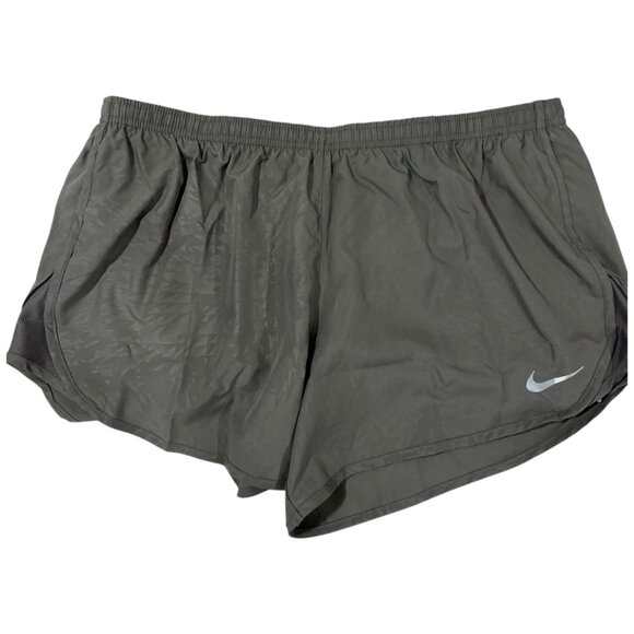 Nike Pants - Nike Women's Tempo Modern Embossed 4" Brief Lined Grey Running Shorts Size XL
